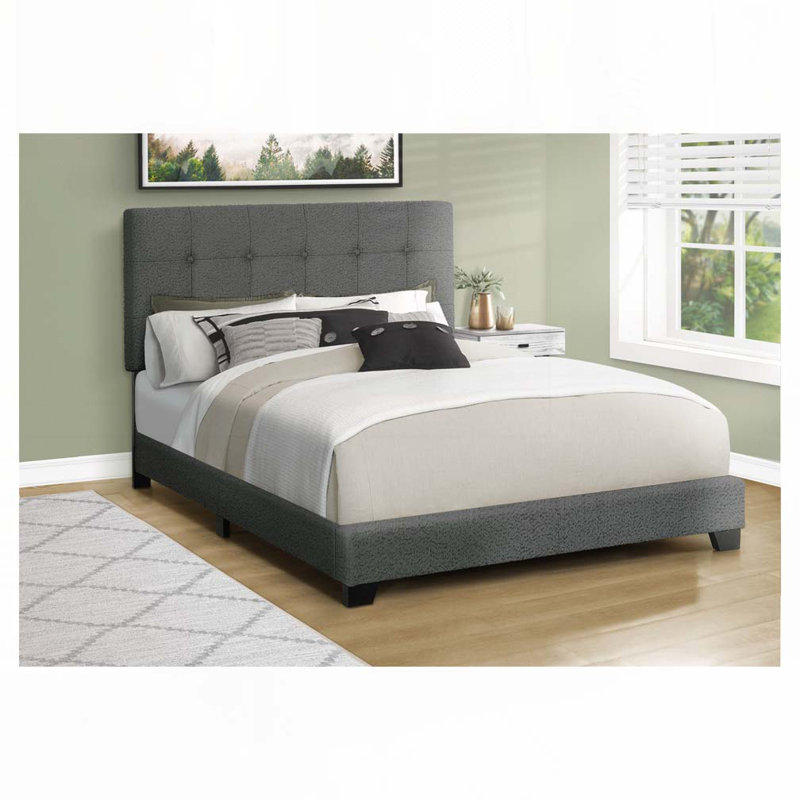Lit plateforme tapissier Boucle