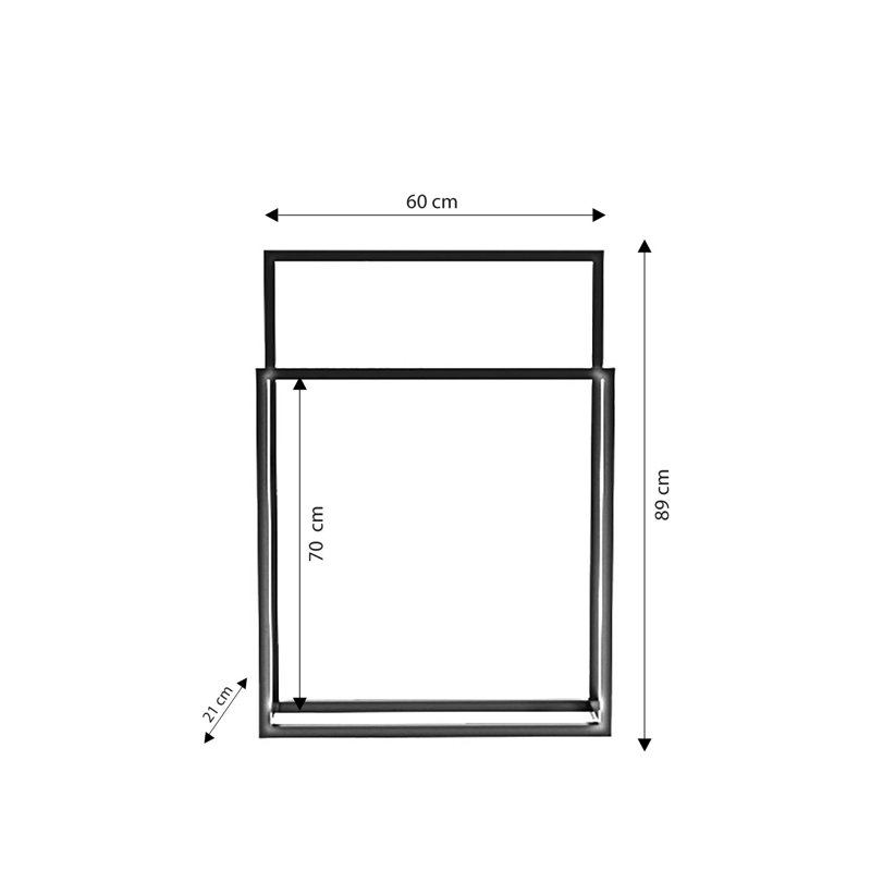 Stylish Bathroom Cabinet, Black, 8.3 x 35.0 x 8.3 Inches | 100% Metal Construction with Electrostatic Powder Coated Legs | Space-Saving Design, Durable & Modern for Organizing Toiletries and Essentials