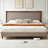 Wooden platform bed with upholstered base-2029263069-2029263066