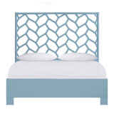 Silas King Platform Bed, Light Blue