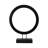Modern Mango Wood and Iron Ring Sculpture on Rectangular Base Decorative Accent with Grooved Texture for Contemporary Display in Casual or Minimalist Settings, Sleek Freestanding Art Object-938113056