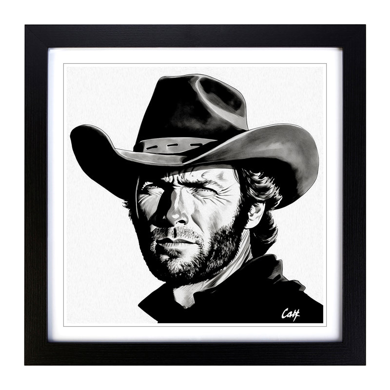 Single Picture Frame Print on Wood, Black