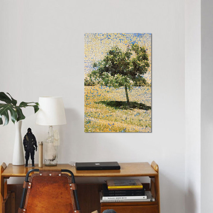 « a ensoleillé day », impression sur toile, H 48 po x l 32 po x P 1,5 po, Cadre noir, Pas de tapis