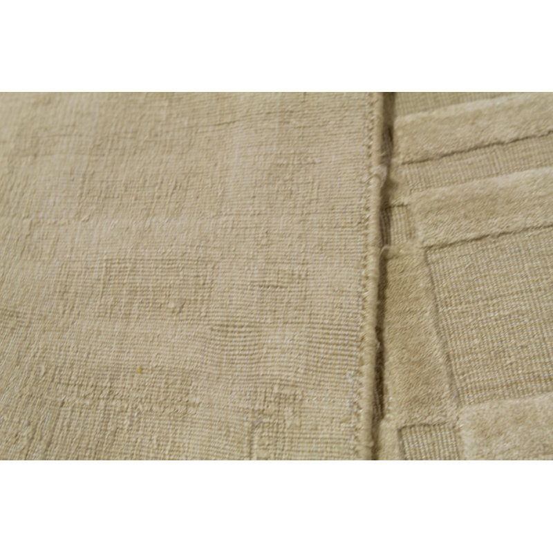 Cotton Geometric Area Rug in Beige