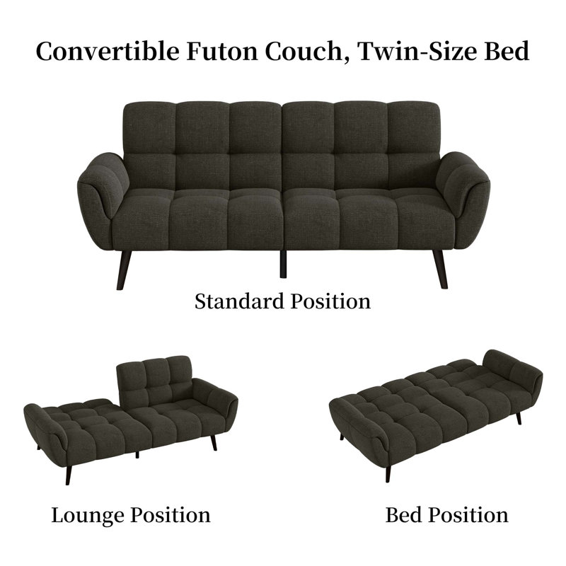 3 Seater Sofa Bed, Dark Grey