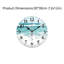 Horloge murale turquoise 12 "x 12" pour patio