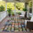 Machine Washable Indoor/Outdoor Chantille ACN2349 Abstract Rug-1972445133