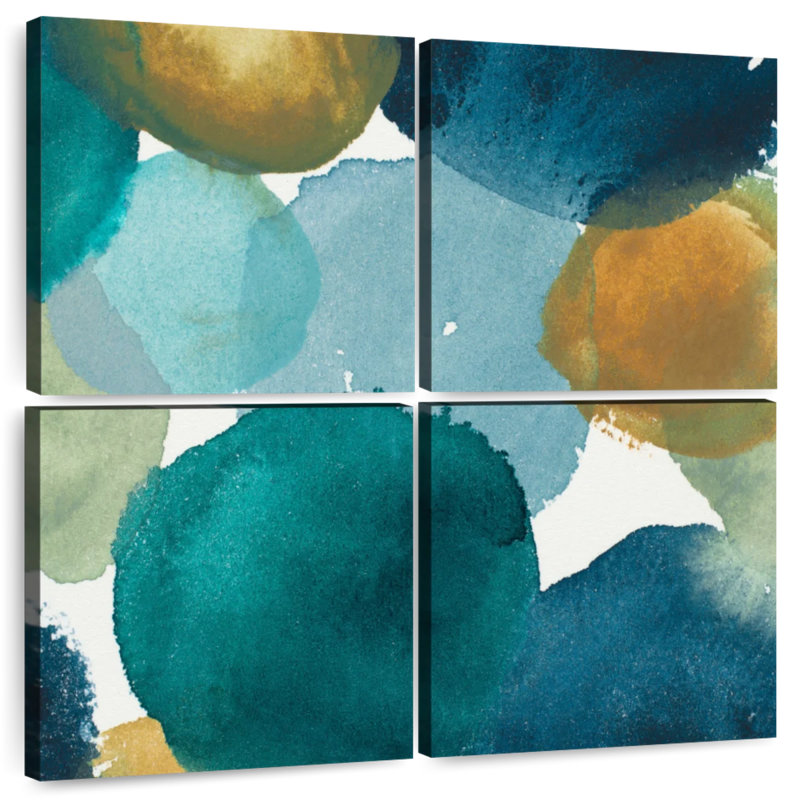 Filigrane Avery bleu sarcelle carré II, H 26 po x l 26 po