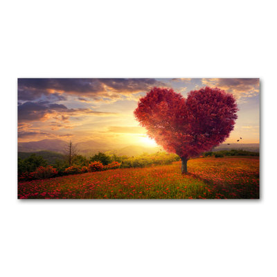 Tree Field Heart - Wrapped Canvas Print