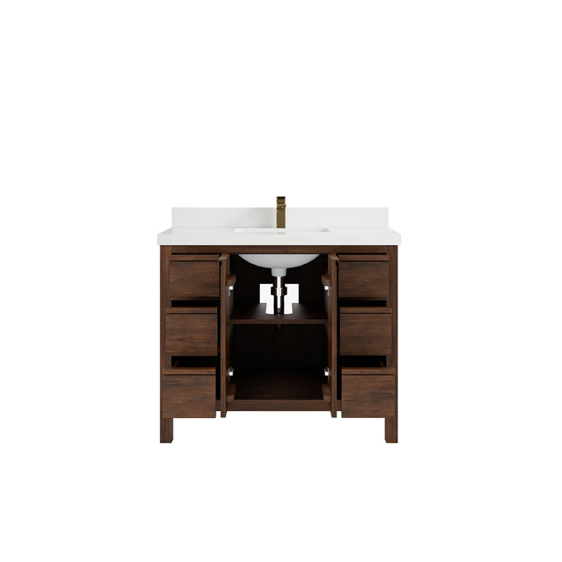 Ensemble de meuble-lavabo simple 42 po Elizabeth, Blanc