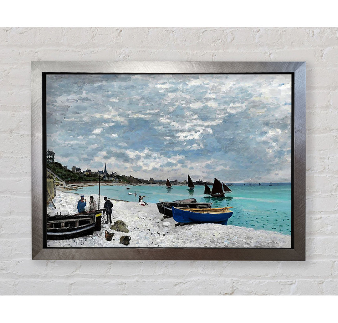 Der Strand von Sainte-Adresse von Claude Monet - Einzelne Bilderrahmen Kunstdrucke