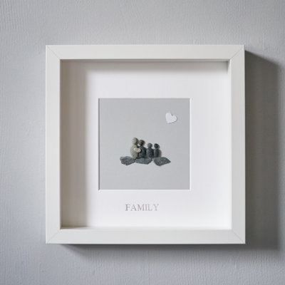 Family (2 Adults 2 Children ) - Single Picture Frame Print