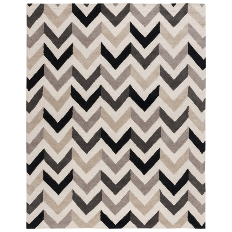 Sanyla Hand Tufted Wool Chevron Rug