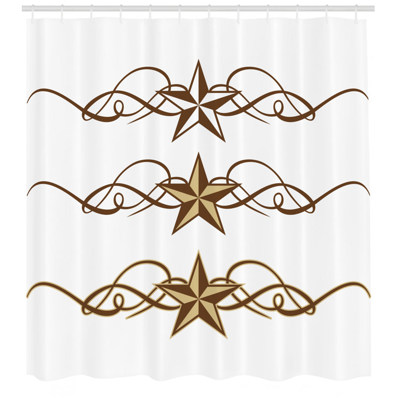 Shower Curtain with Hooks Included, 70" H x 69" W