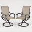 Ensemble de 2 chaises d'extérieur pivotantes à bascule pour patio - brun-1533375215
