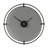 Khiara Metal Minimalistic Decorative Black Wall Clock with Mesh Backing