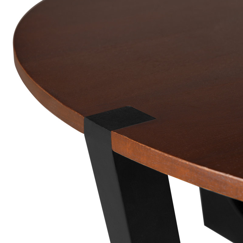 Ensemble de table de salon 2 pièces en bois d'acacia