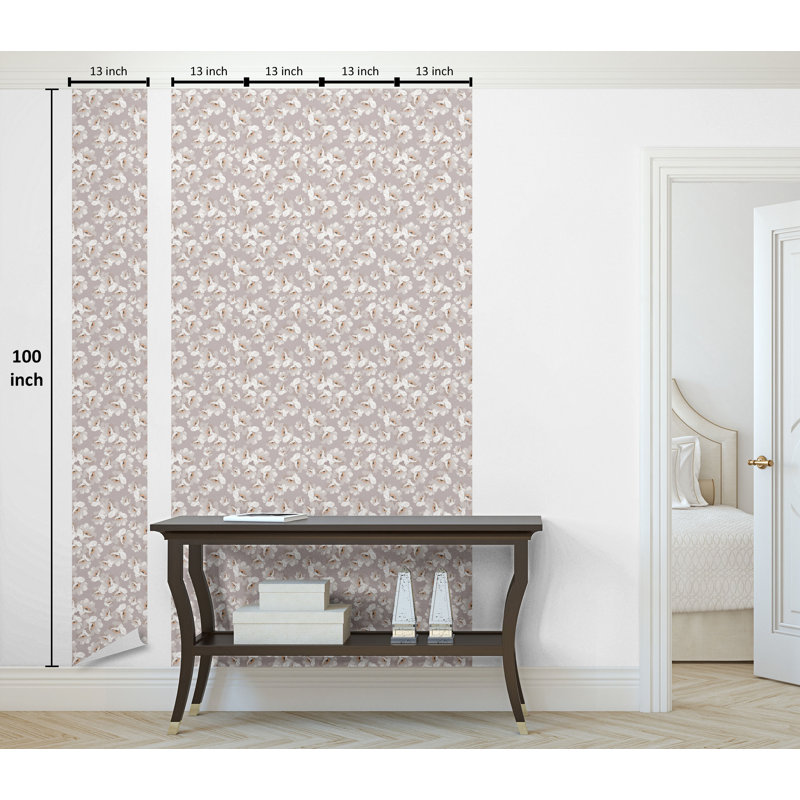 Rouleau d'ammara, Mauve bleu pâle, blanc cassé, L 100 po x l 13 po