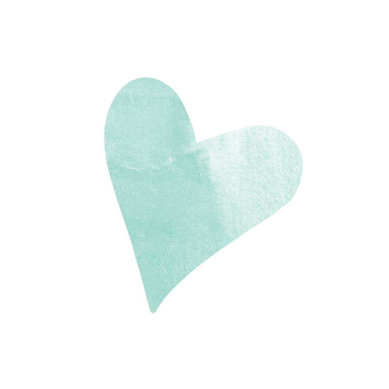 Love You Forever Blue Watercolor Heart - Wrapped Canvas Print, 76cm H x 76cm W x 3.8cm D