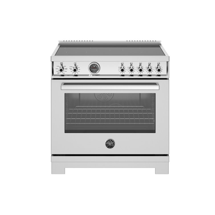 Bertazzoni 36" 5.7 Cubic Feet Smart Retro Induction Free Standing Range with 5 Burners
