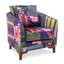 Charlston Upholstered Armchair with Footstool-722006576
