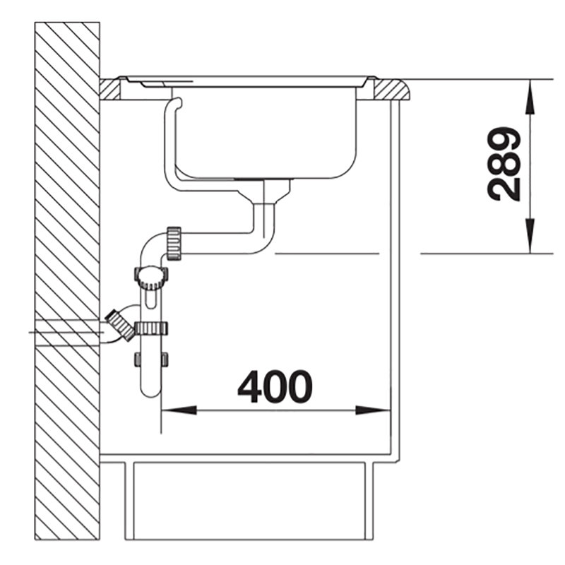 Classic Single Bowl Inset Kitchen Sink, Right