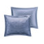 Édredon simple / simple en velours TG - Pervenche bleue avec dessus en losange, édredon, 2 taies décoratives, 1 coussin, lavable de luxe, machine-116011171-116011176