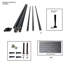 Ensemble de clôture d'intimité en composite Castle Grey 6 pi x 6 pi (1 panneau, supports de montage en surface carrés inférieurs)-134679873-134159524