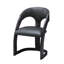 Delia Dining Chair-Ebony Cerused Leather-1191869602-1191869603