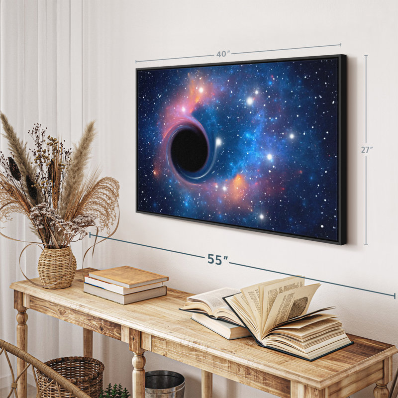 «Black Hole In Outer Space, reproduction sur toile», H 27 po x l 40 po
