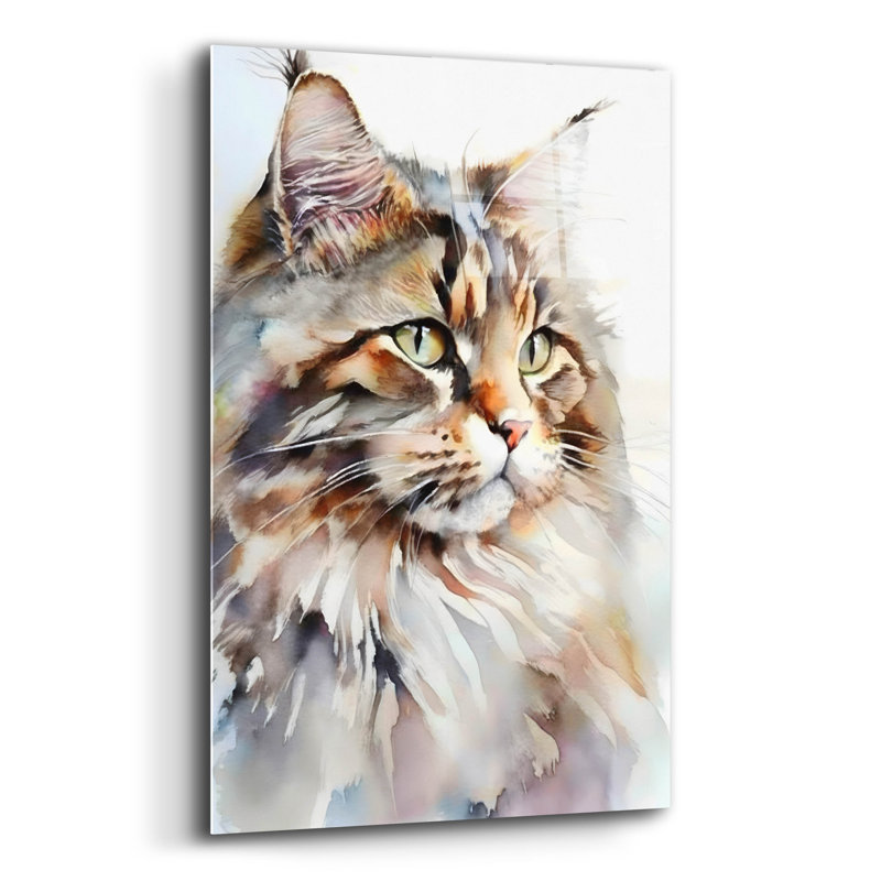 «Maine Coon Cat» par Petals Prints Design, H 24 po x l 16 po x P 0,2 po