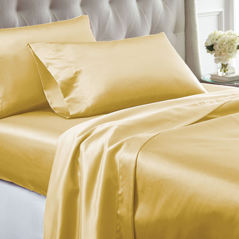 Microfiber Satin Sheet Set, California King, Pink