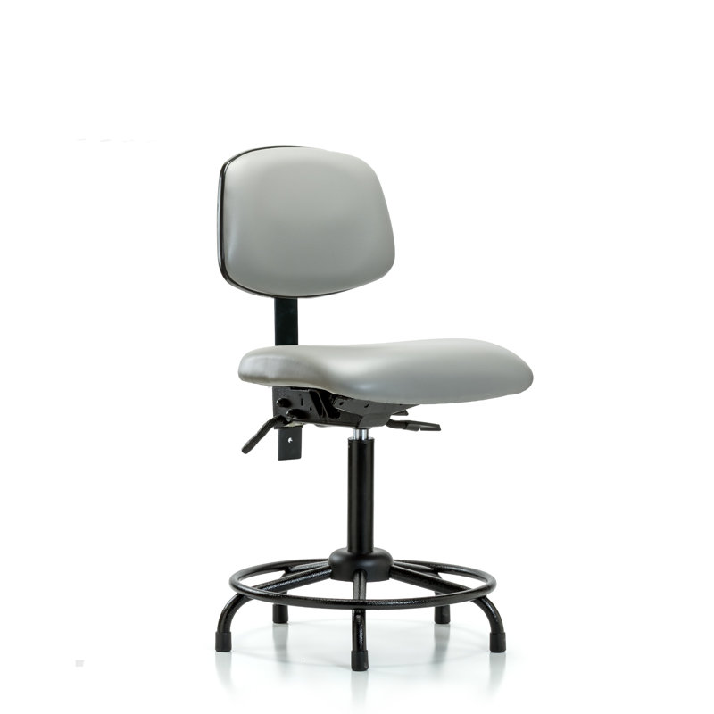 Matilda Drafting Chair, Dove, Glides, Not Included