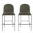 Galen Indoor Metal Upholstered Barstool, Antique Bronze Finish Frame, Set Of 2-245229171