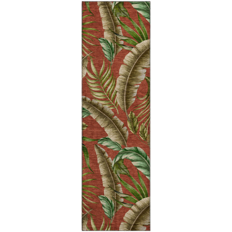 Premium Machine Washable Cerrito AMF196 Spice Rug, Runner 2'3" x 7'6"