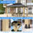 Patio Cedar Wooden Gazebo with Galvanized Steel Hardtop-100085863