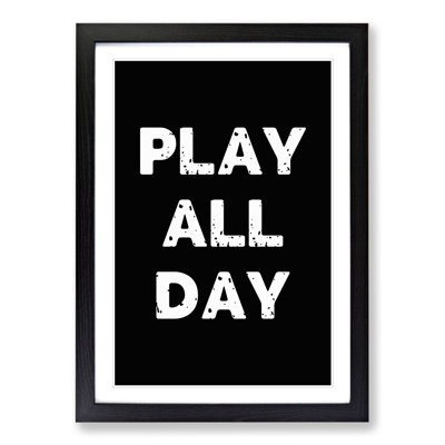 Play All Day - Framed Print