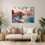 Art mural en métal beige avec villes de Split-918262340