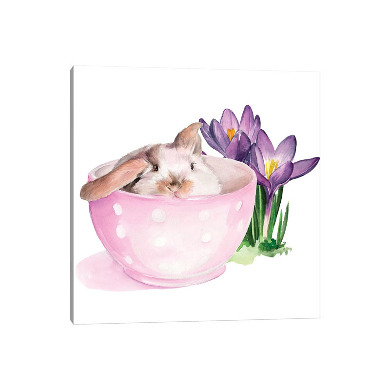 Bunny Crossing II by Jennifer Paxton Parker - Wrapped Canvas Gallery-Wrapped Canvas Giclée, 30.48cm H x 30.48cm W