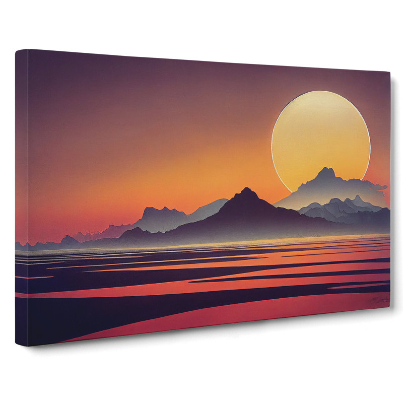 Daring Mountain Sunset - Wrapped Canvas, 35cm H x 50cm W x 3cm D