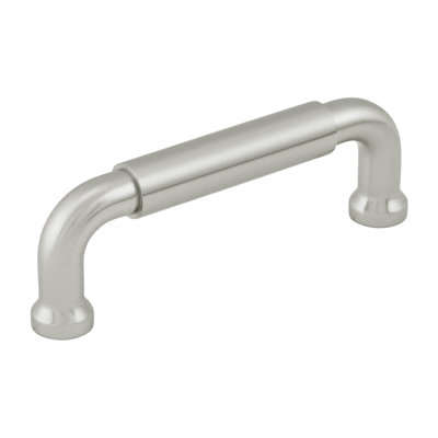 Edgewood Collection Handle Pull - 3-3/4" Center to Center Cabinet Pull Satin Nickel - Transitional Hardware for Drawers & Cabinets
