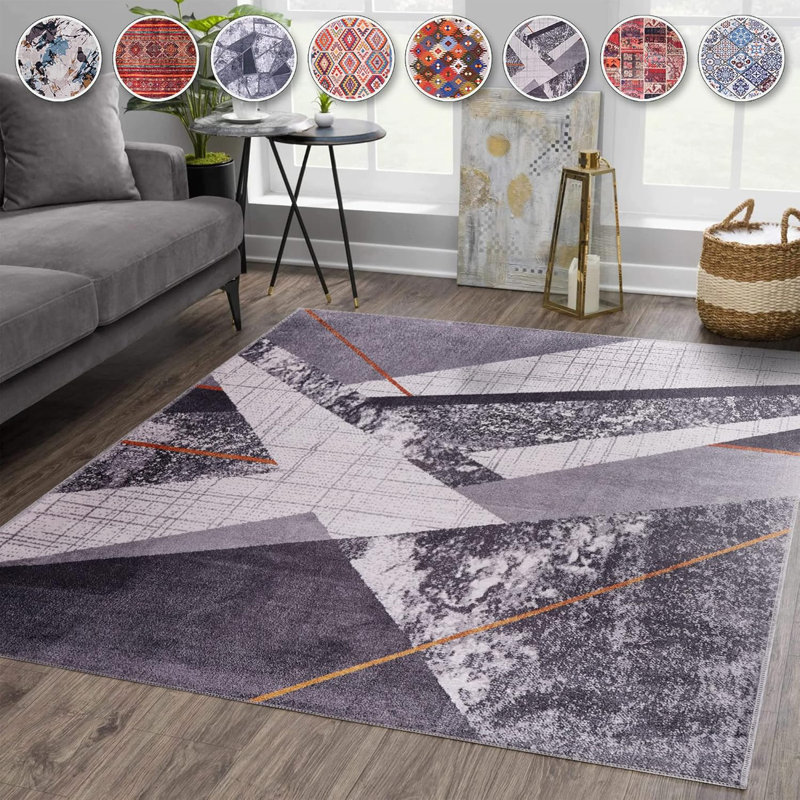 Traditional Area Rug Modern Non Slip Mat Large Entryway Rugs Washable Carpet Pad For Bedroom - 1005, Rectangle 120 x 180 cm