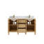 Ensemble de meuble-lavabo double 60 po Teak-89857631