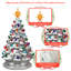 Arbre de Noël artificiel argent 15 "avec lumières H 15"