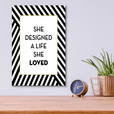 'A Life She Loved' by Lettered & Lined, Acrylic Glass Wall Art