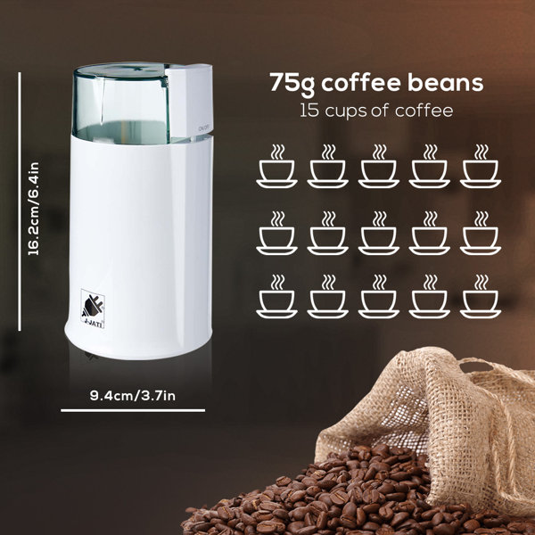 JOYDING Electric Coffee Grinder for Beans, Spices, Herbal Nuts, Grains with  Stainless Steel Blades