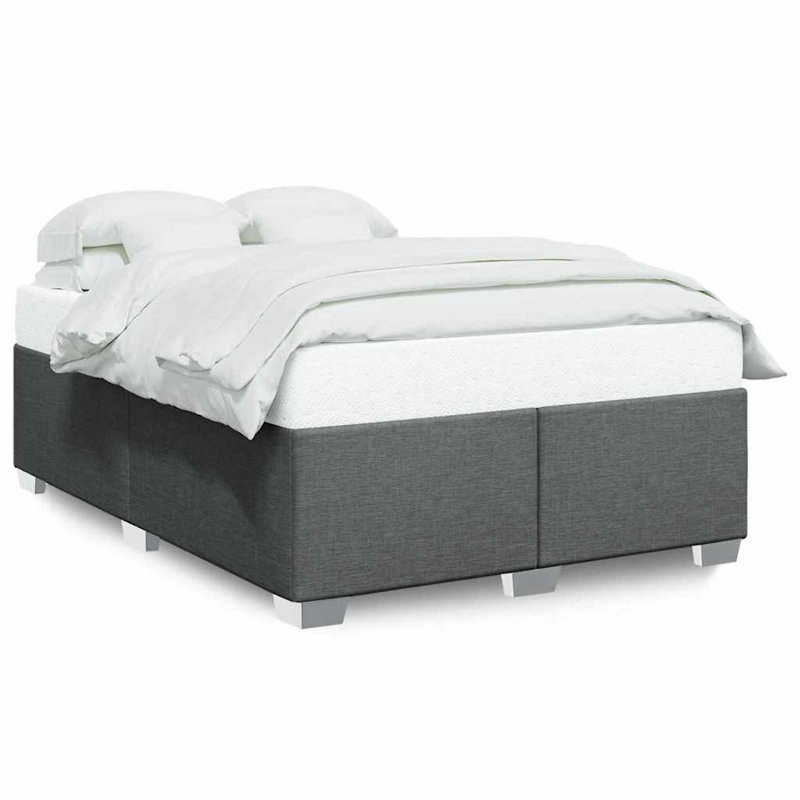 Bemnet Upholstered Bed, Dark Grey, Double
