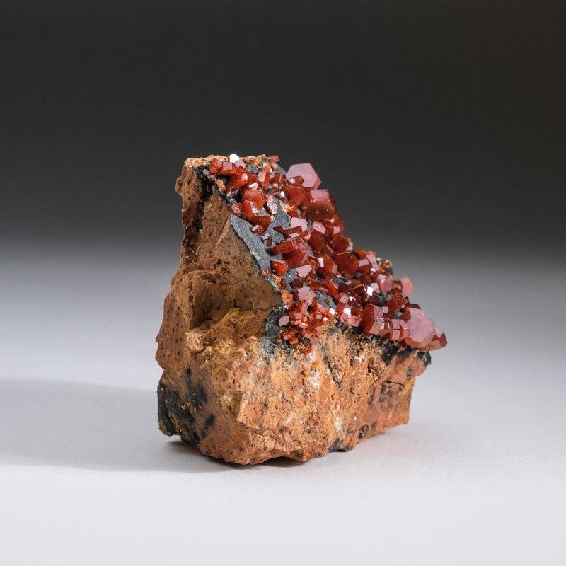 Vanadinite Crystal Cluster on Matrix From Morocco