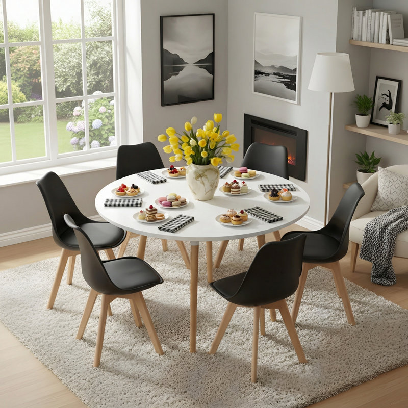 Nero Upholstered Dining Chair, Black