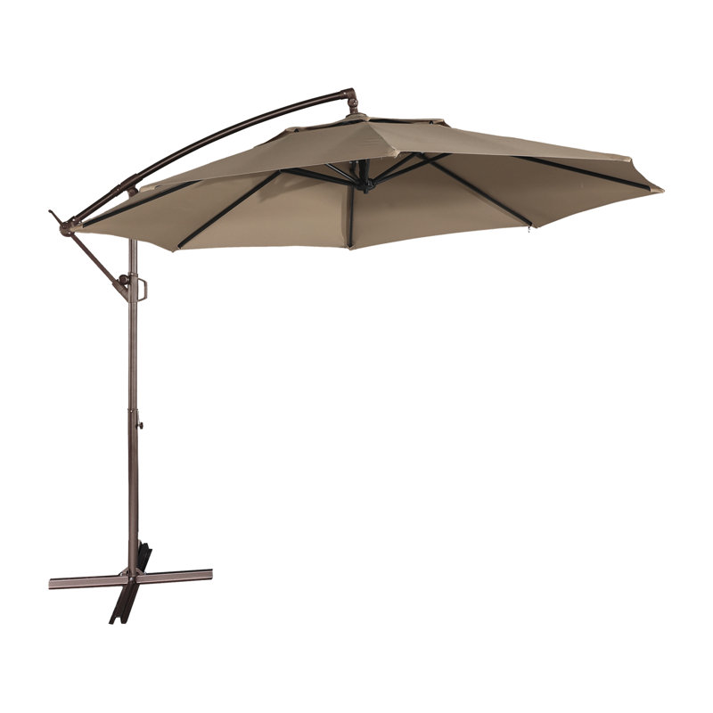 11 pi. Parasol d'extérieur en porte-à-faux, Tanné